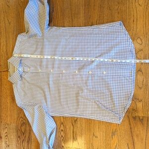 Charles Tyrwhitt Non Iron Slim Fit 16 35 Blue & White Checkered Dress Shirt